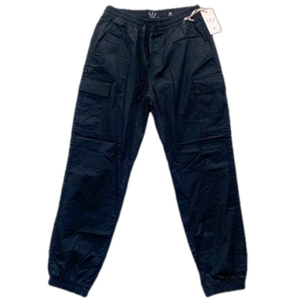 Letter to Juliet Black Cargo Cotton Joggers
